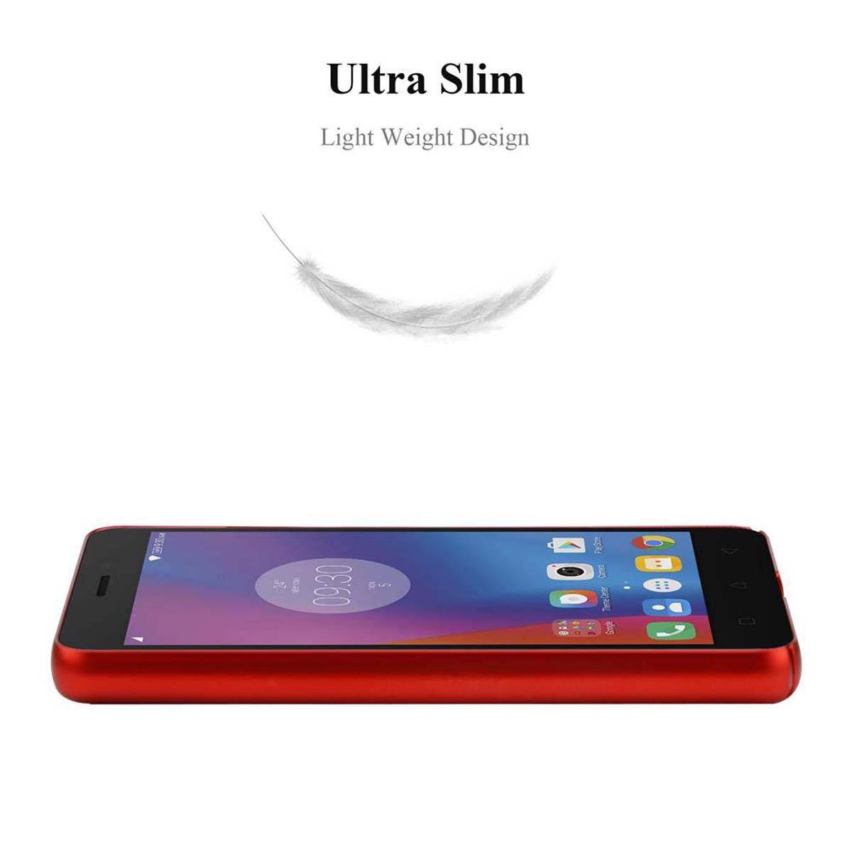 Cadorabo Hülle für Lenovo K6 / K6 POWER Schutzhülle in Rot Hard Case Handy Hülle Etui