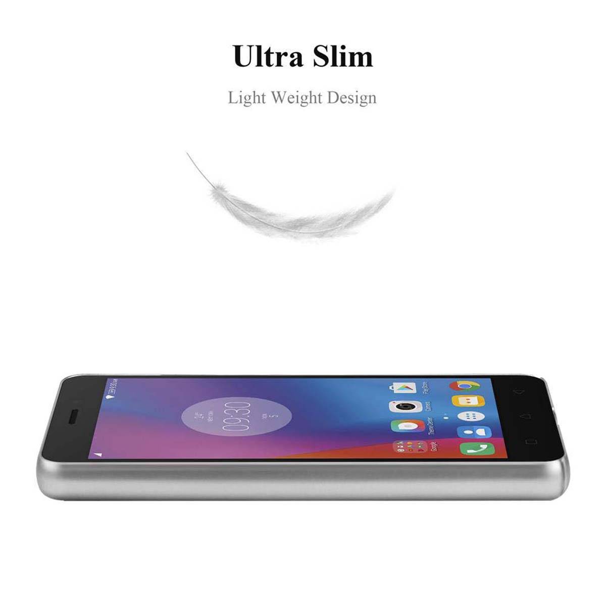 Cadorabo Hülle für Lenovo K6 / K6 POWER Schutzhülle in Silber Hard Case Handy Hülle Etui
