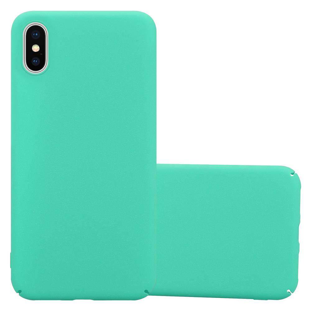 Cadorabo Schutzhülle für Apple iPhone X / XS Hülle in Grün Etui Hard Case Handyhülle Cover