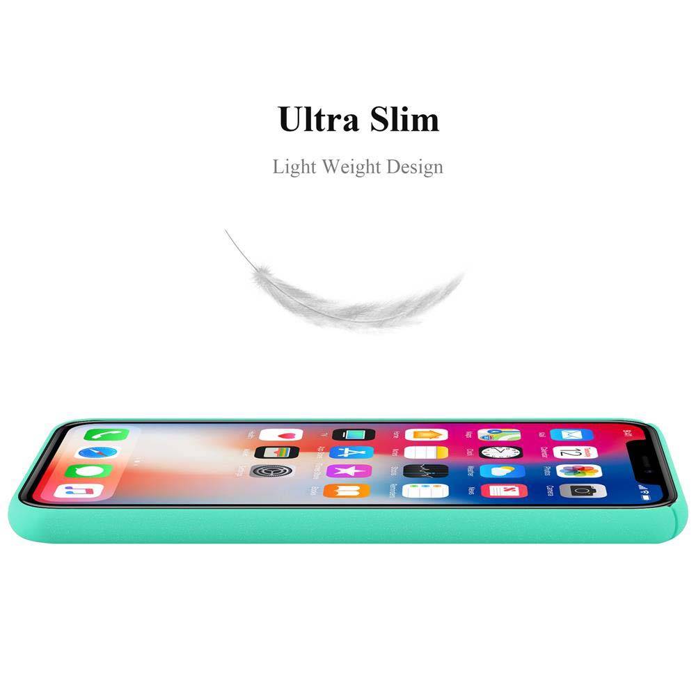 Cadorabo Schutzhülle für Apple iPhone X / XS Hülle in Grün Etui Hard Case Handyhülle Cover