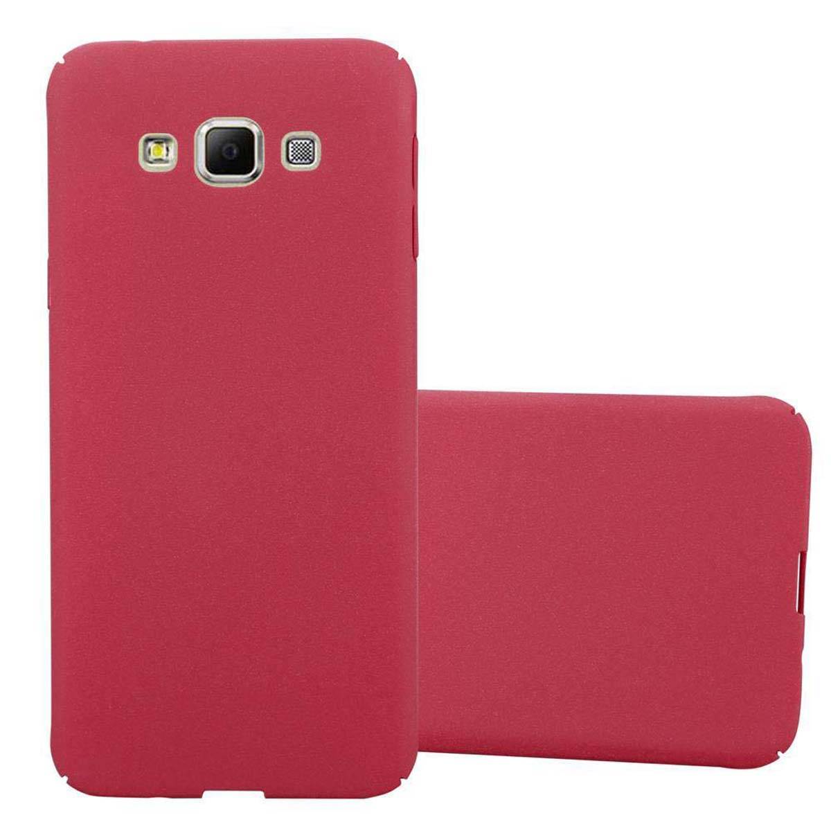 Cadorabo Schutzhülle für Samsung Galaxy A7 2015 Hülle in Rot Etui Hard Case Handyhülle Cover
