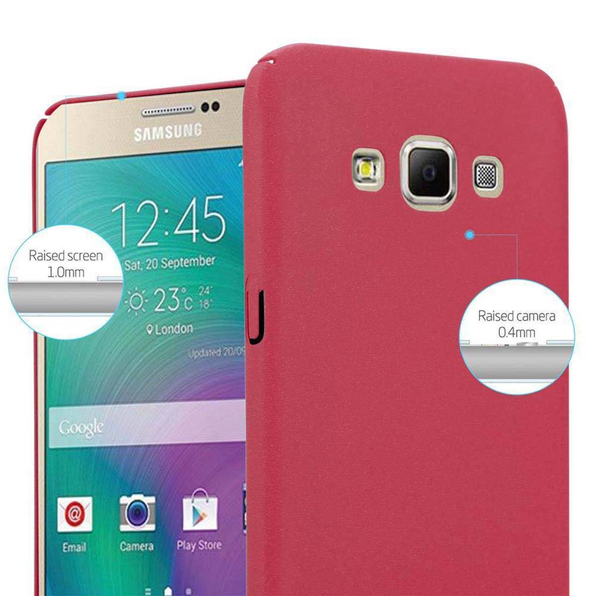 Cadorabo Schutzhülle für Samsung Galaxy A7 2015 Hülle in Rot Etui Hard Case Handyhülle Cover