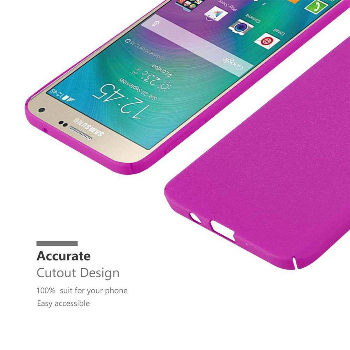Cadorabo Schutzhülle für Samsung Galaxy A7 2015 Hülle in Pink Etui Hard Case Handyhülle Cover