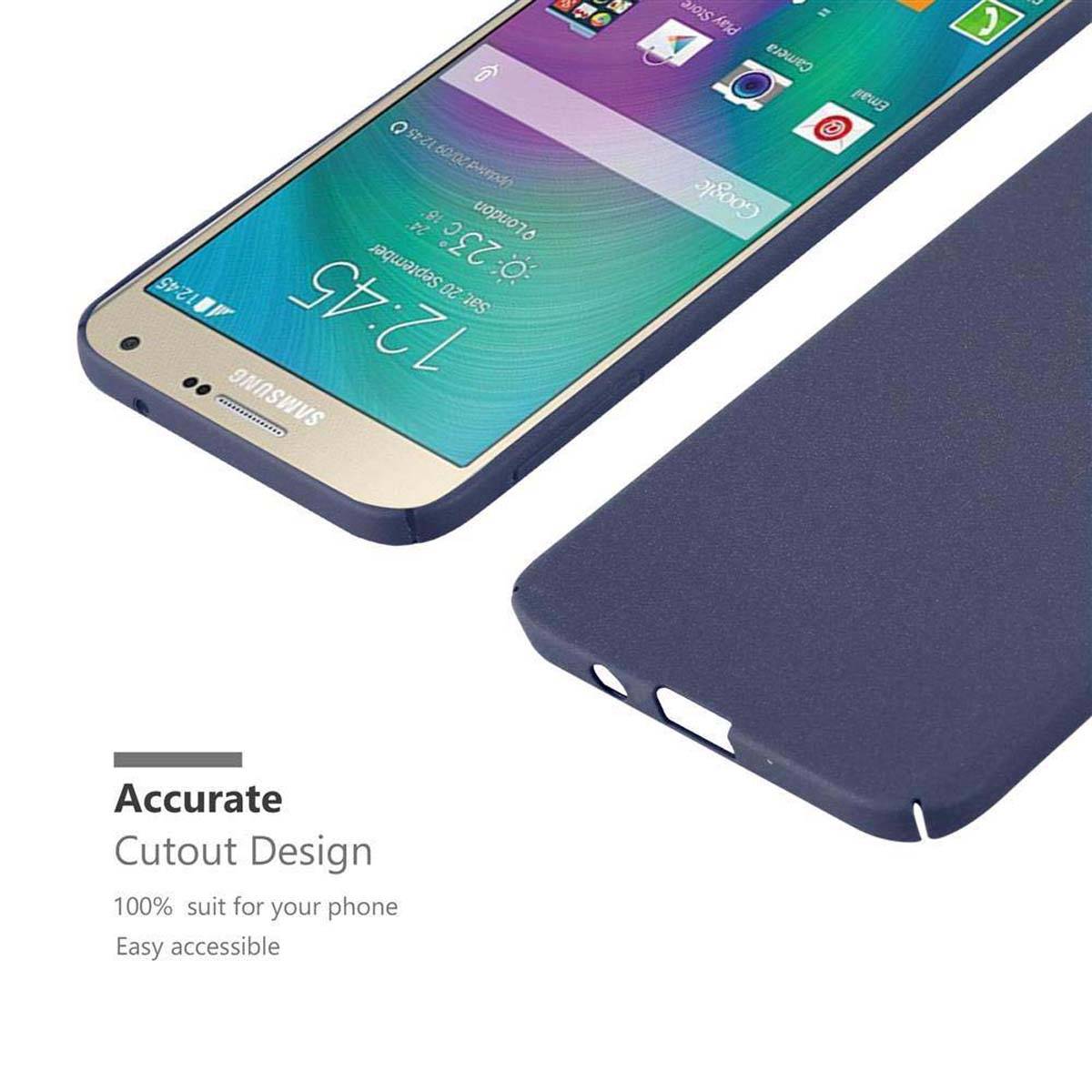 Cadorabo Schutzhülle für Samsung Galaxy A7 2015 Hülle in Blau Etui Hard Case Handyhülle Cover