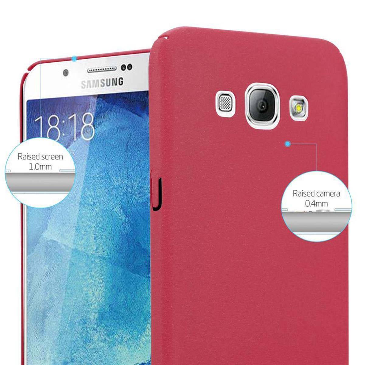 Cadorabo Schutzhülle für Samsung Galaxy A8 2015 Hülle in Rot Etui Hard Case Handyhülle Cover