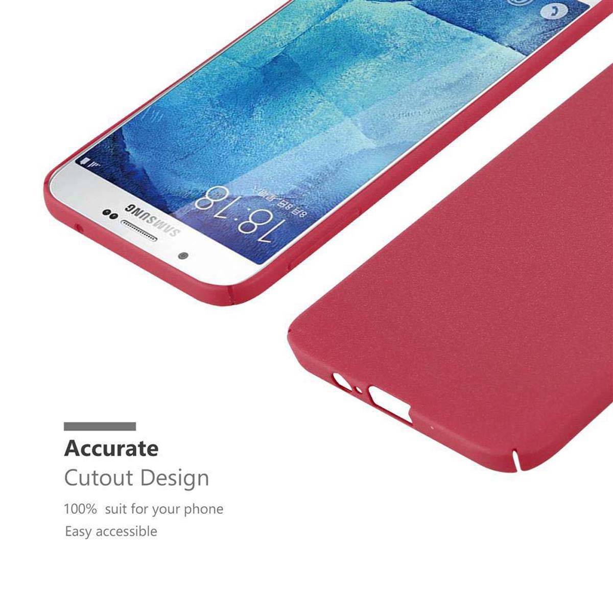 Cadorabo Schutzhülle für Samsung Galaxy A8 2015 Hülle in Rot Etui Hard Case Handyhülle Cover