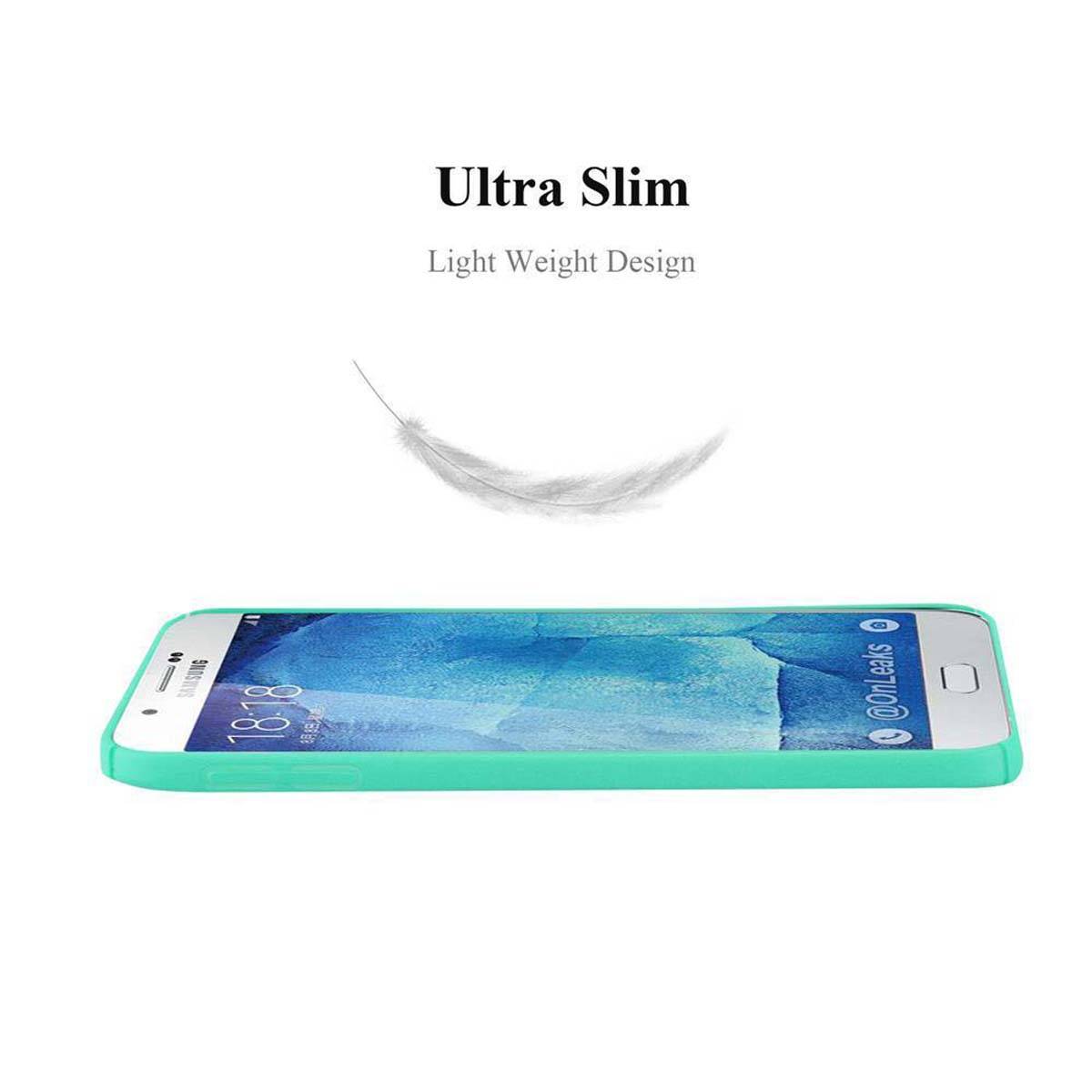 Cadorabo Schutzhülle für Samsung Galaxy A8 2015 Hülle in Grün Etui Hard Case Handyhülle Cover