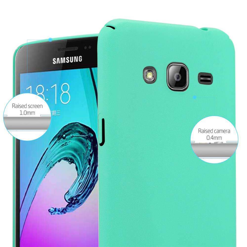 Cadorabo Schutzhülle für Samsung Galaxy J3 2017 Hülle in Grün Etui Hard Case Handyhülle Cover