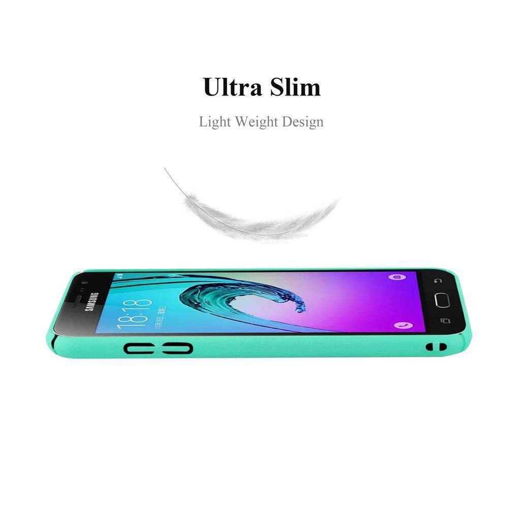 Cadorabo Schutzhülle für Samsung Galaxy J3 2017 Hülle in Grün Etui Hard Case Handyhülle Cover