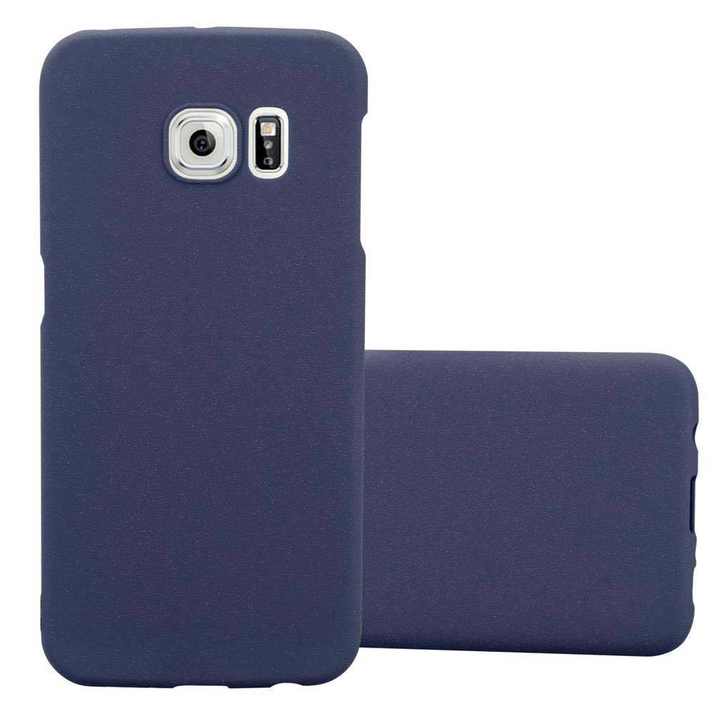 Cadorabo Schutzhülle für Samsung Galaxy S6 EDGE Hülle in Blau Etui Hard Case Handyhülle Cover