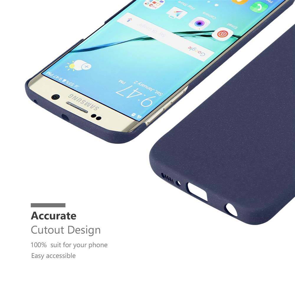 Cadorabo Schutzhülle für Samsung Galaxy S6 EDGE Hülle in Blau Etui Hard Case Handyhülle Cover