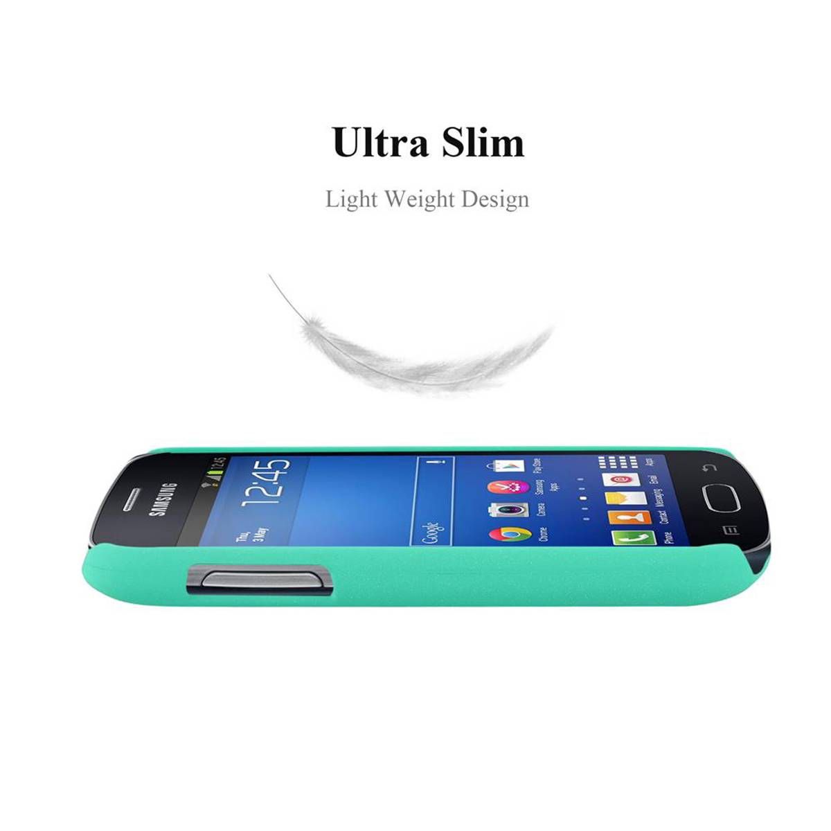 Cadorabo Schutzhülle für Samsung Galaxy TREND LITE Hülle in Grün Etui Hard Case Handyhülle Cover