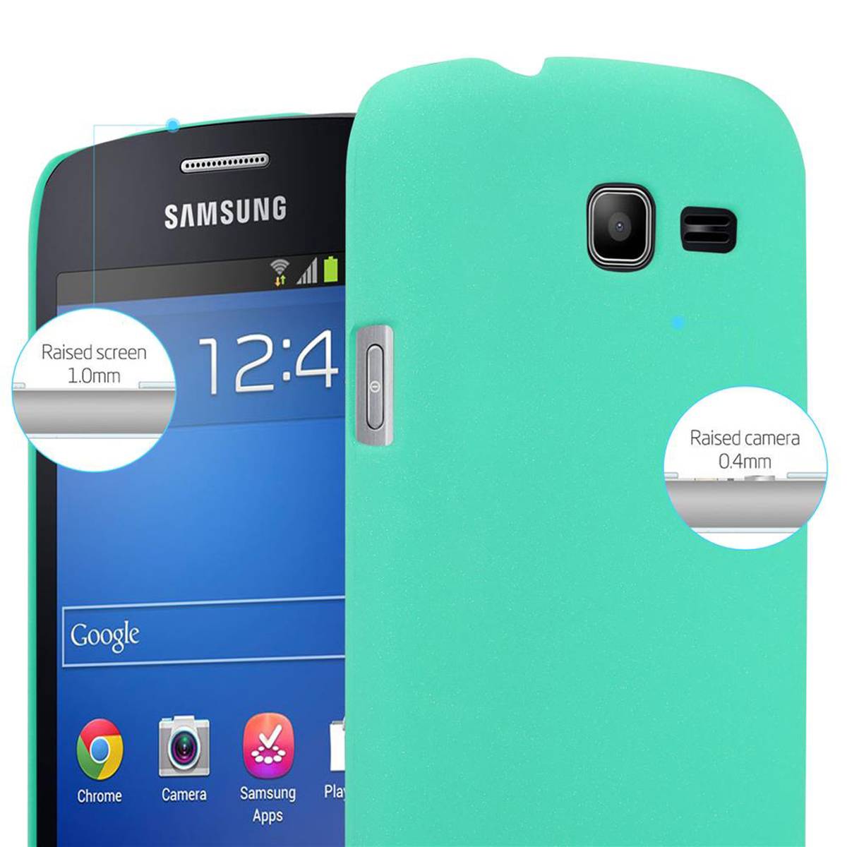 Cadorabo Schutzhülle für Samsung Galaxy TREND LITE Hülle in Grün Etui Hard Case Handyhülle Cover