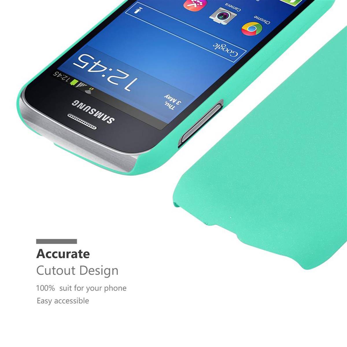 Cadorabo Schutzhülle für Samsung Galaxy TREND LITE Hülle in Grün Etui Hard Case Handyhülle Cover
