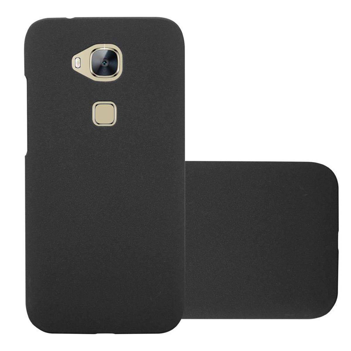 Cadorabo Schutzhülle für Huawei ASCEND G7 PLUS / G8 / GX8 Hülle in Schwarz Etui Hard Case Handyhülle Cover
