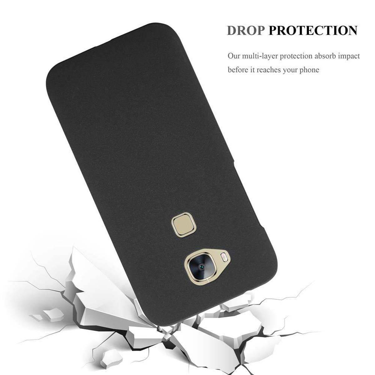 Cadorabo Schutzhülle für Huawei ASCEND G7 PLUS / G8 / GX8 Hülle in Schwarz Etui Hard Case Handyhülle Cover