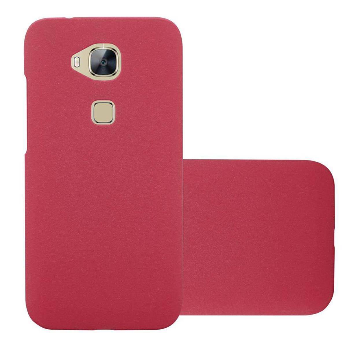 Cadorabo Schutzhülle für Huawei ASCEND G7 PLUS / G8 / GX8 Hülle in Rot Etui Hard Case Handyhülle Cover