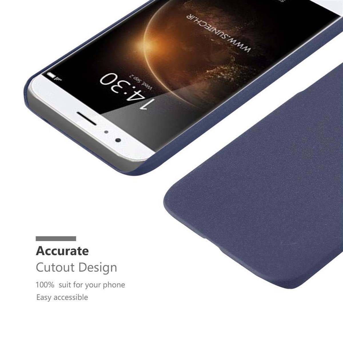 Cadorabo Schutzhülle für Huawei ASCEND G7 PLUS / G8 / GX8 Hülle in Blau Etui Hard Case Handyhülle Cover