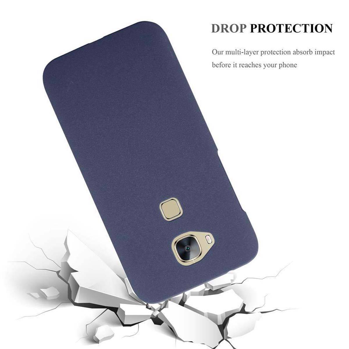 Cadorabo Schutzhülle für Huawei ASCEND G7 PLUS / G8 / GX8 Hülle in Blau Etui Hard Case Handyhülle Cover