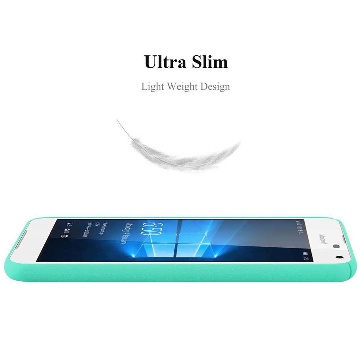 Cadorabo Schutzhülle für Nokia Lumia 650 Hülle in Grün Etui Hard Case Handyhülle Cover