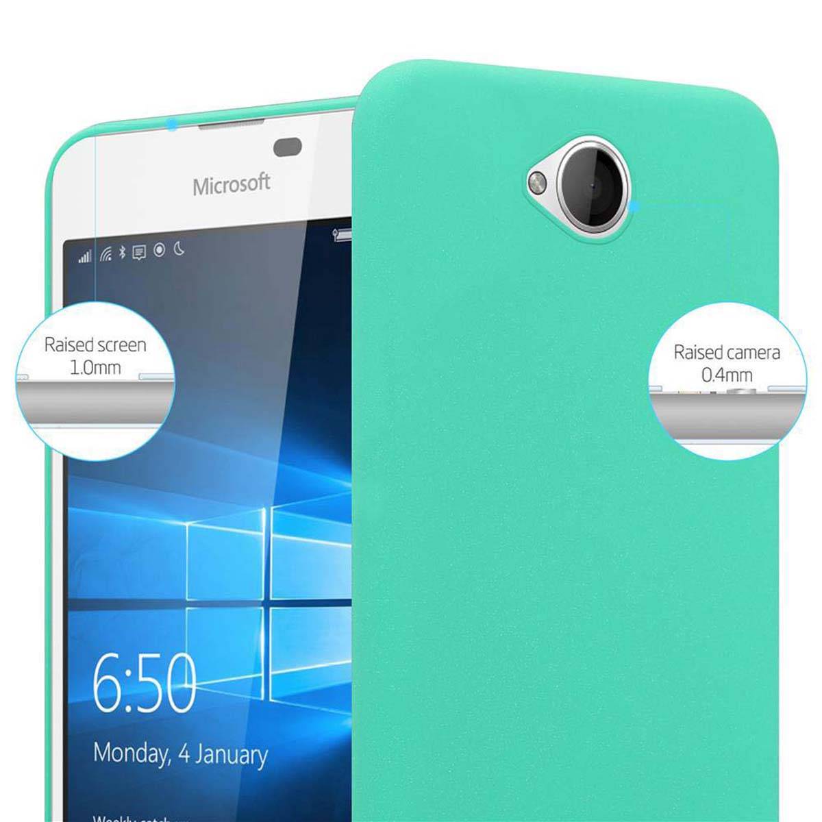 Cadorabo Schutzhülle für Nokia Lumia 650 Hülle in Grün Etui Hard Case Handyhülle Cover