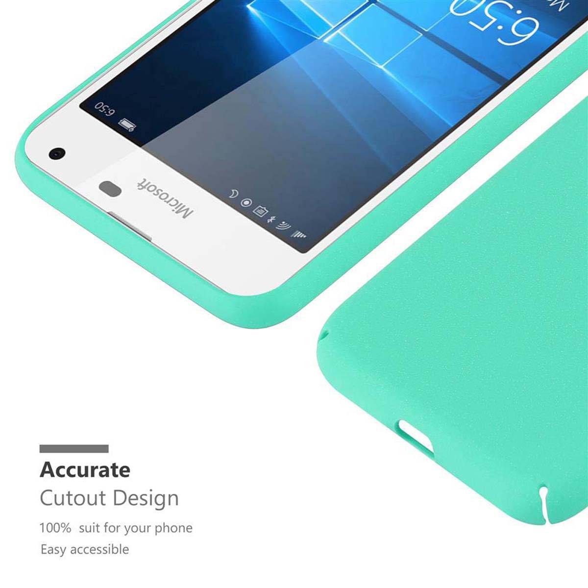 Cadorabo Schutzhülle für Nokia Lumia 650 Hülle in Grün Etui Hard Case Handyhülle Cover