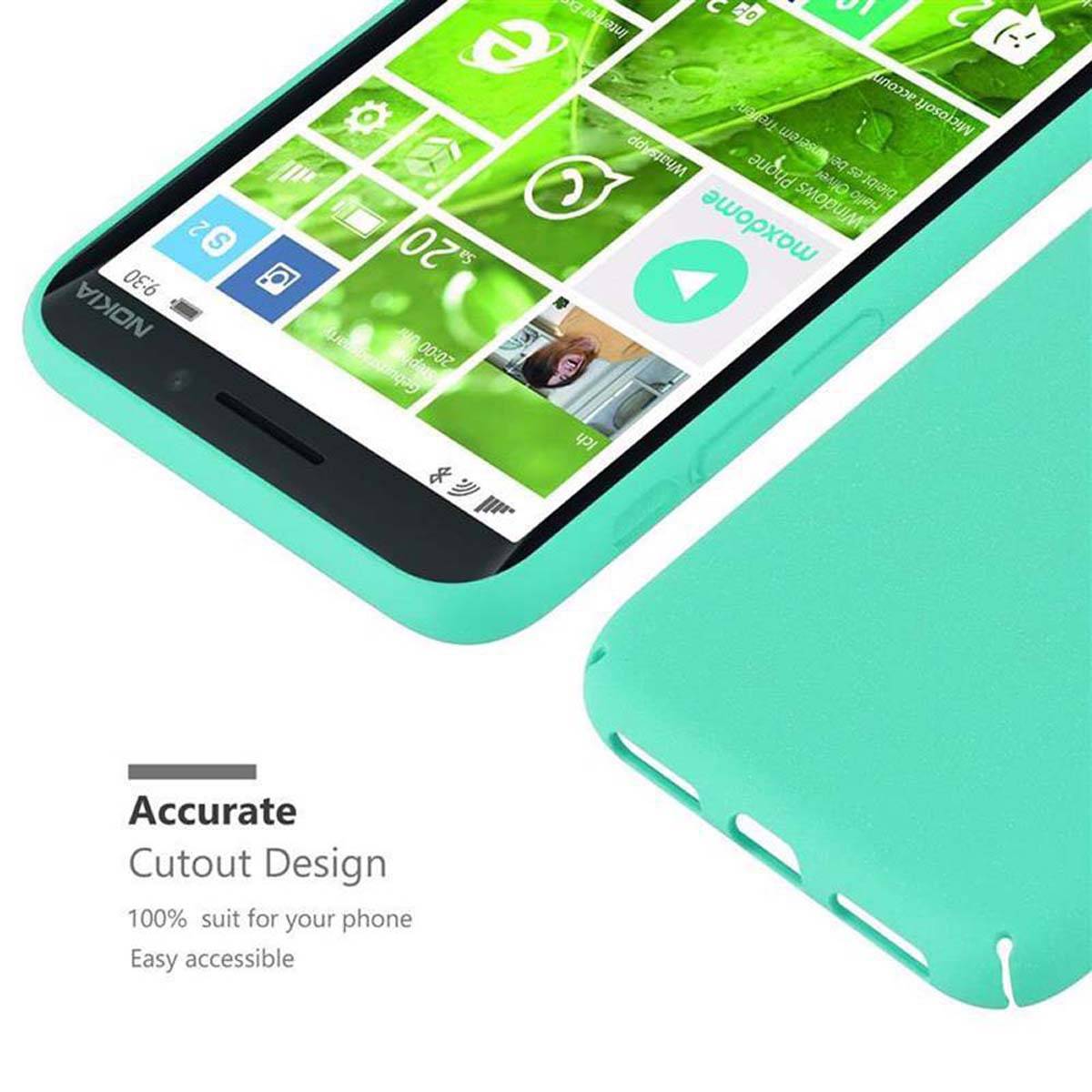 Cadorabo Schutzhülle für Nokia Lumia 929 / 930 Hülle in Grün Etui Hard Case Handyhülle Cover