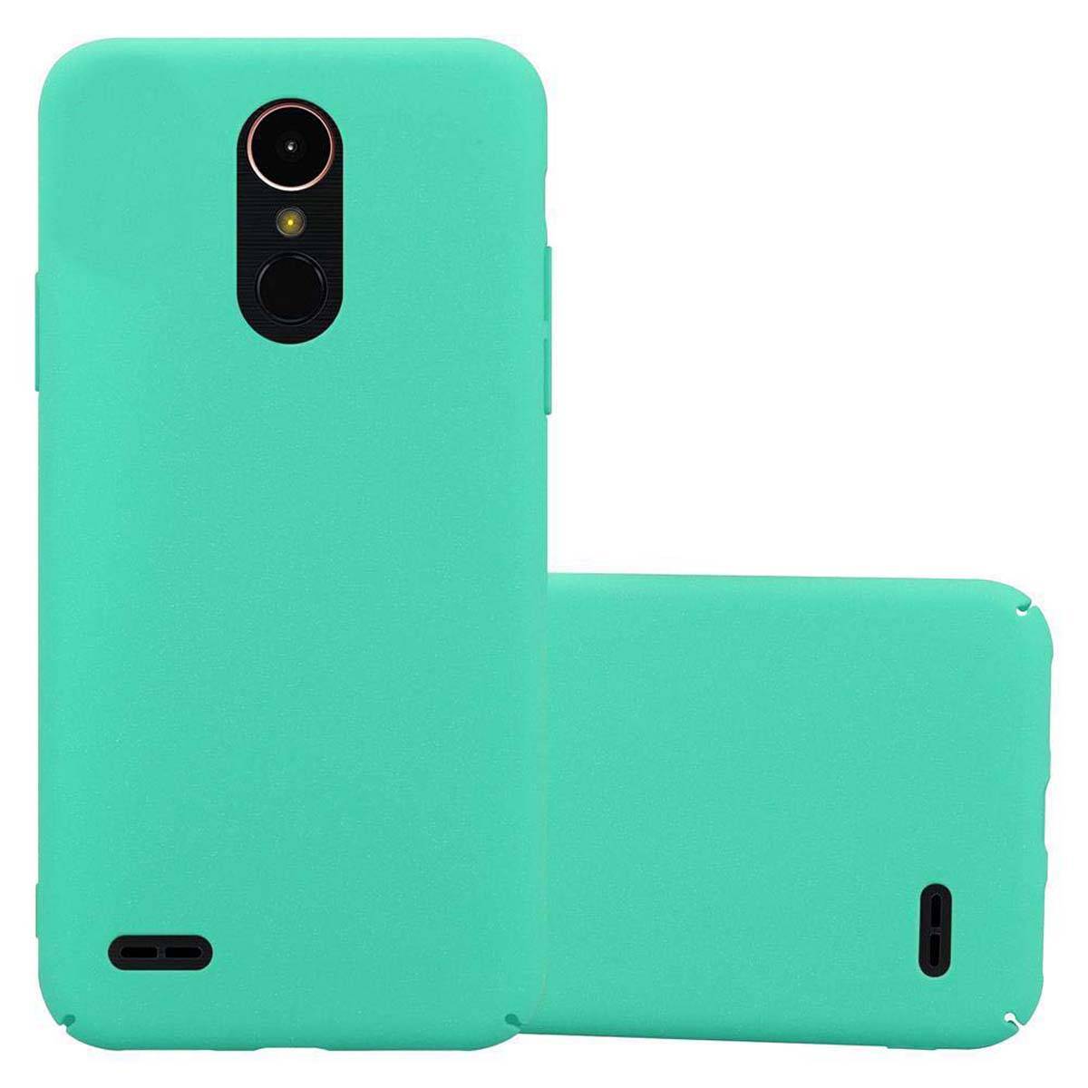 Cadorabo Schutzhülle für LG K10 2017 Hülle in Grün Etui Hard Case Handyhülle Cover