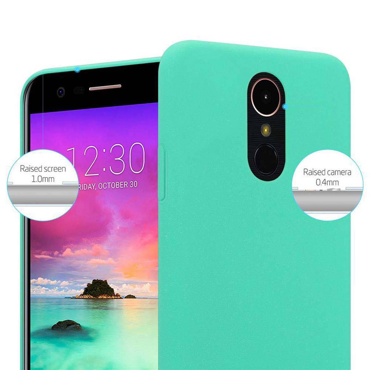 Cadorabo Schutzhülle für LG K10 2017 Hülle in Grün Etui Hard Case Handyhülle Cover