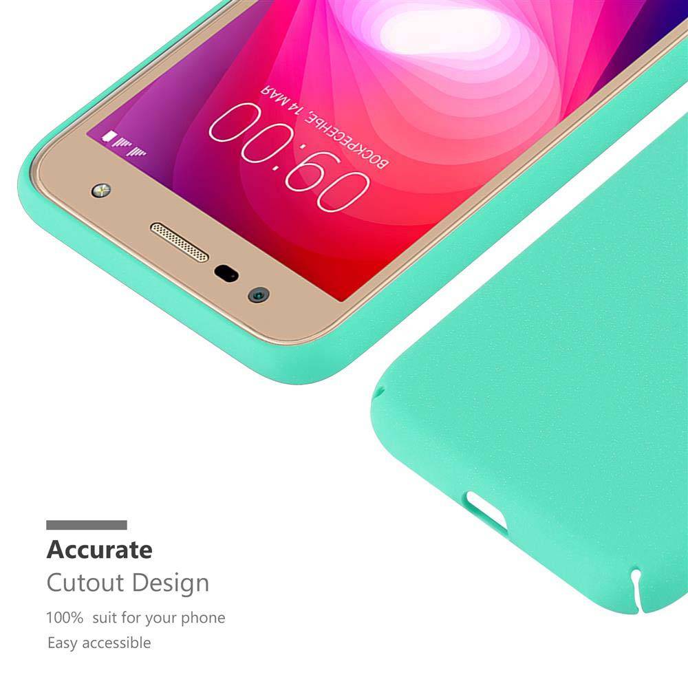 Cadorabo Schutzhülle für LG X POWER 2 Hülle in Grün Etui Hard Case Handyhülle Cover