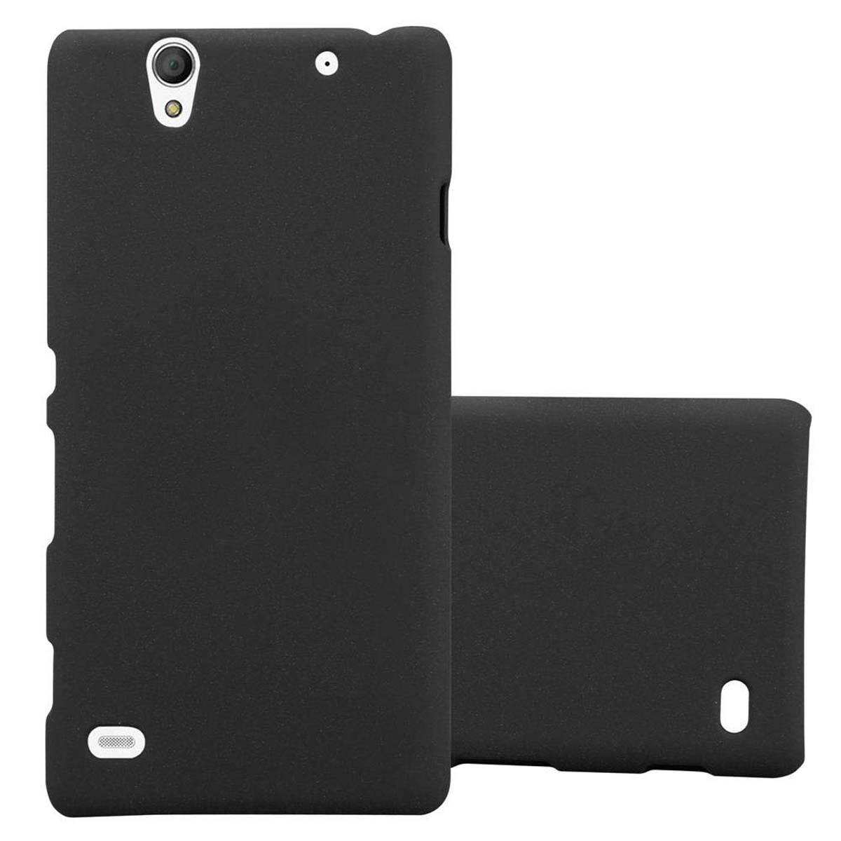 Cadorabo Schutzhülle für Sony Xperia C4 Hülle in Schwarz Etui Hard Case Handyhülle Cover