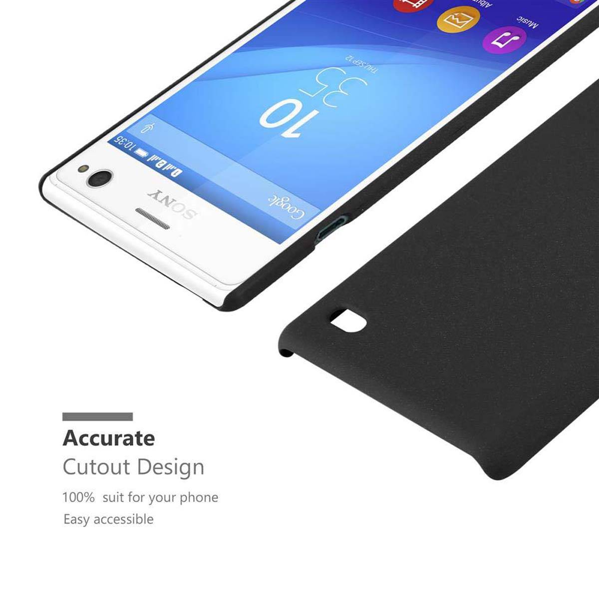 Cadorabo Schutzhülle für Sony Xperia C4 Hülle in Schwarz Etui Hard Case Handyhülle Cover