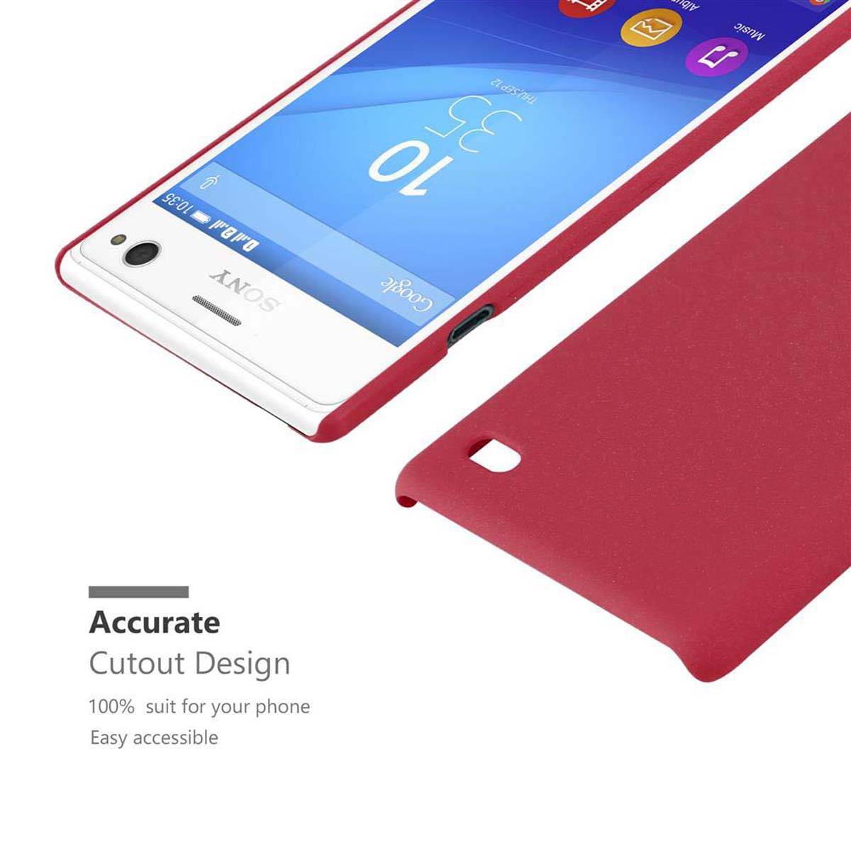 Cadorabo Schutzhülle für Sony Xperia C4 Hülle in Rot Etui Hard Case Handyhülle Cover