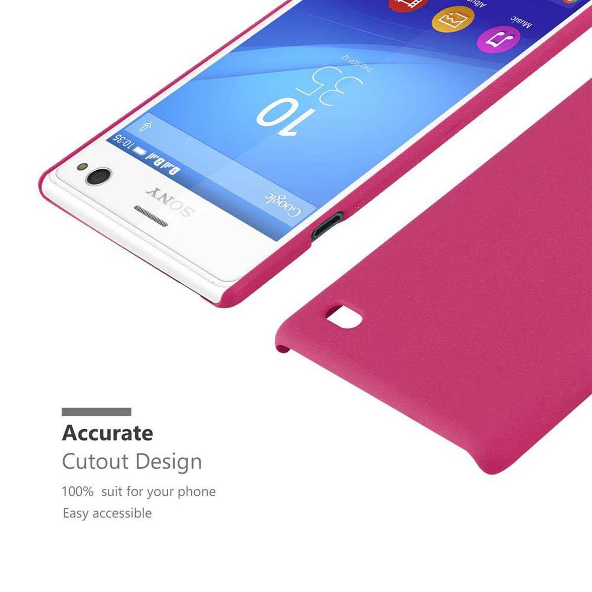 Cadorabo Schutzhülle für Sony Xperia C4 Hülle in Pink Etui Hard Case Handyhülle Cover