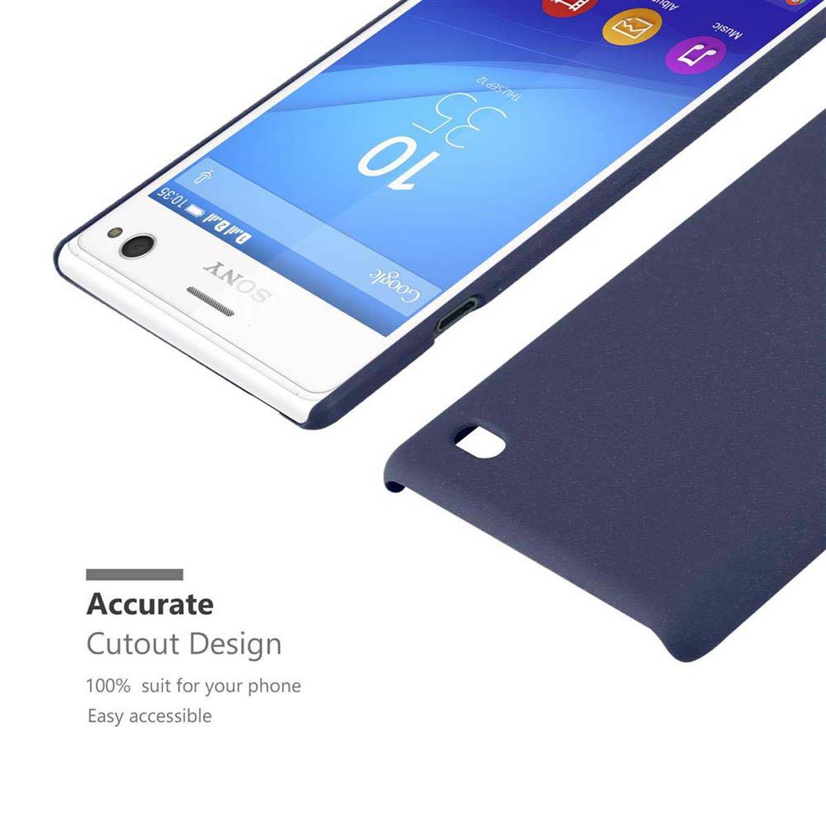 Cadorabo Schutzhülle für Sony Xperia C4 Hülle in Blau Etui Hard Case Handyhülle Cover