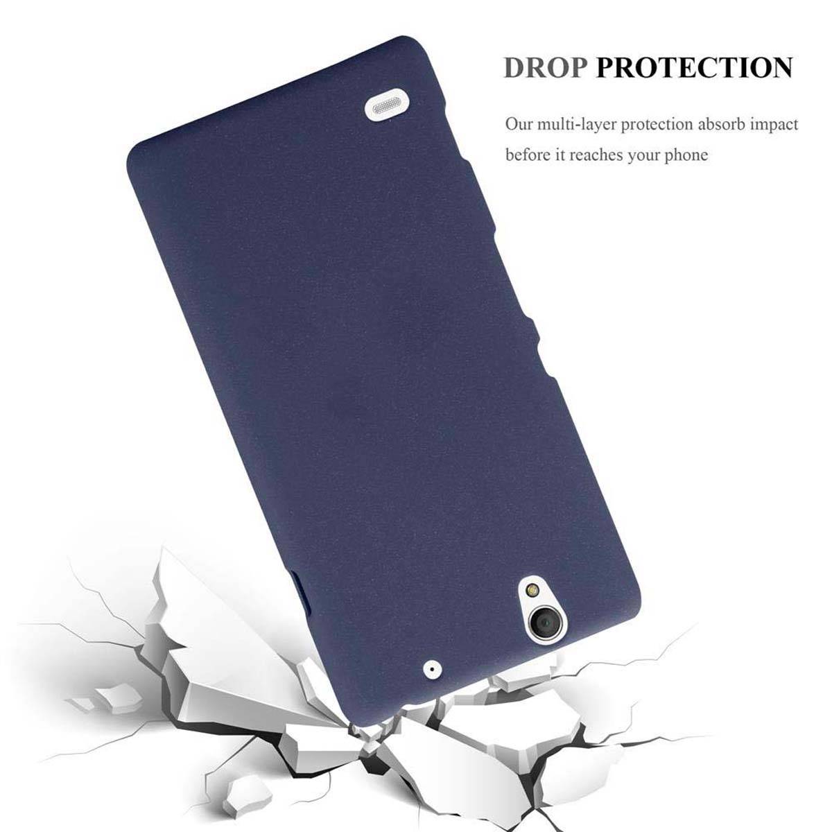 Cadorabo Schutzhülle für Sony Xperia C4 Hülle in Blau Etui Hard Case Handyhülle Cover