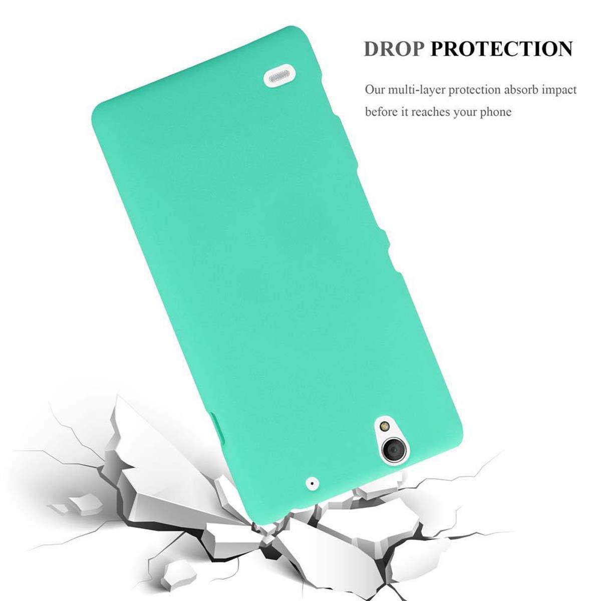 Cadorabo Schutzhülle für Sony Xperia C4 Hülle in Grün Etui Hard Case Handyhülle Cover