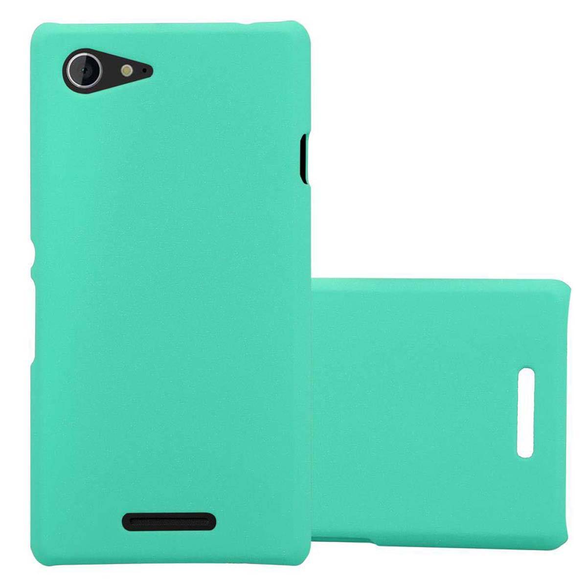 Cadorabo Schutzhülle für Sony Xperia E3 Hülle in Grün Etui Hard Case Handyhülle Cover