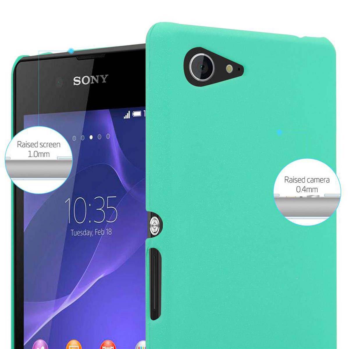 Cadorabo Schutzhülle für Sony Xperia E3 Hülle in Grün Etui Hard Case Handyhülle Cover