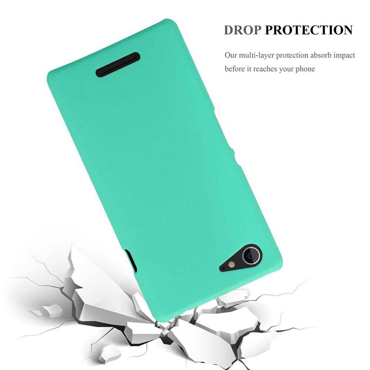 Cadorabo Schutzhülle für Sony Xperia E3 Hülle in Grün Etui Hard Case Handyhülle Cover