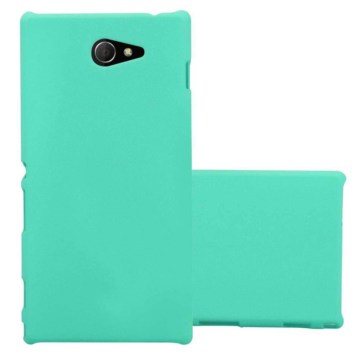 Cadorabo Schutzhülle für Sony Xperia M2 / M2 AQUA Hülle in Grün Etui Hard Case Handyhülle Cover