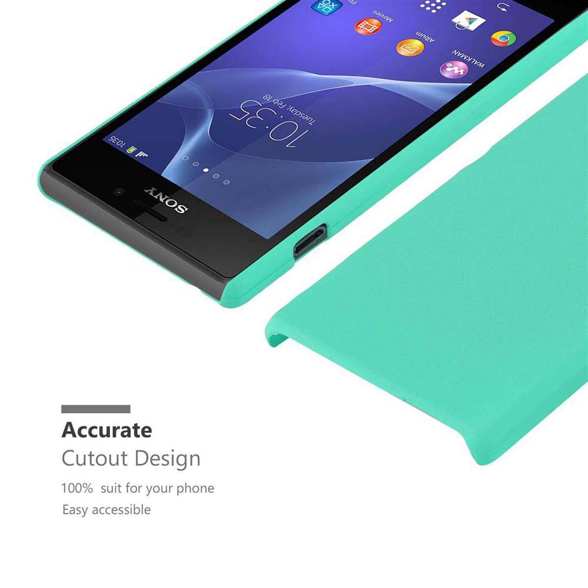 Cadorabo Schutzhülle für Sony Xperia M2 / M2 AQUA Hülle in Grün Etui Hard Case Handyhülle Cover