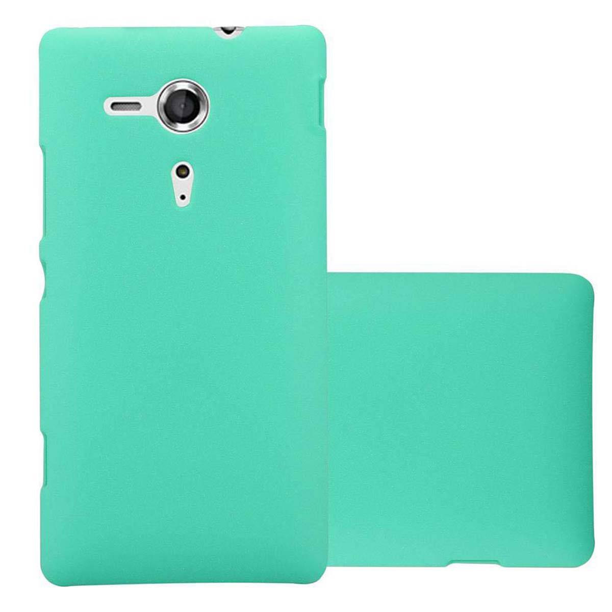 Cadorabo Schutzhülle für Sony Xperia SP Hülle in Grün Etui Hard Case Handyhülle Cover
