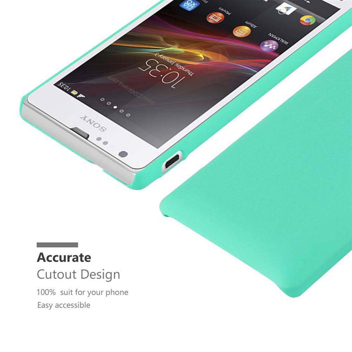 Cadorabo Schutzhülle für Sony Xperia SP Hülle in Grün Etui Hard Case Handyhülle Cover