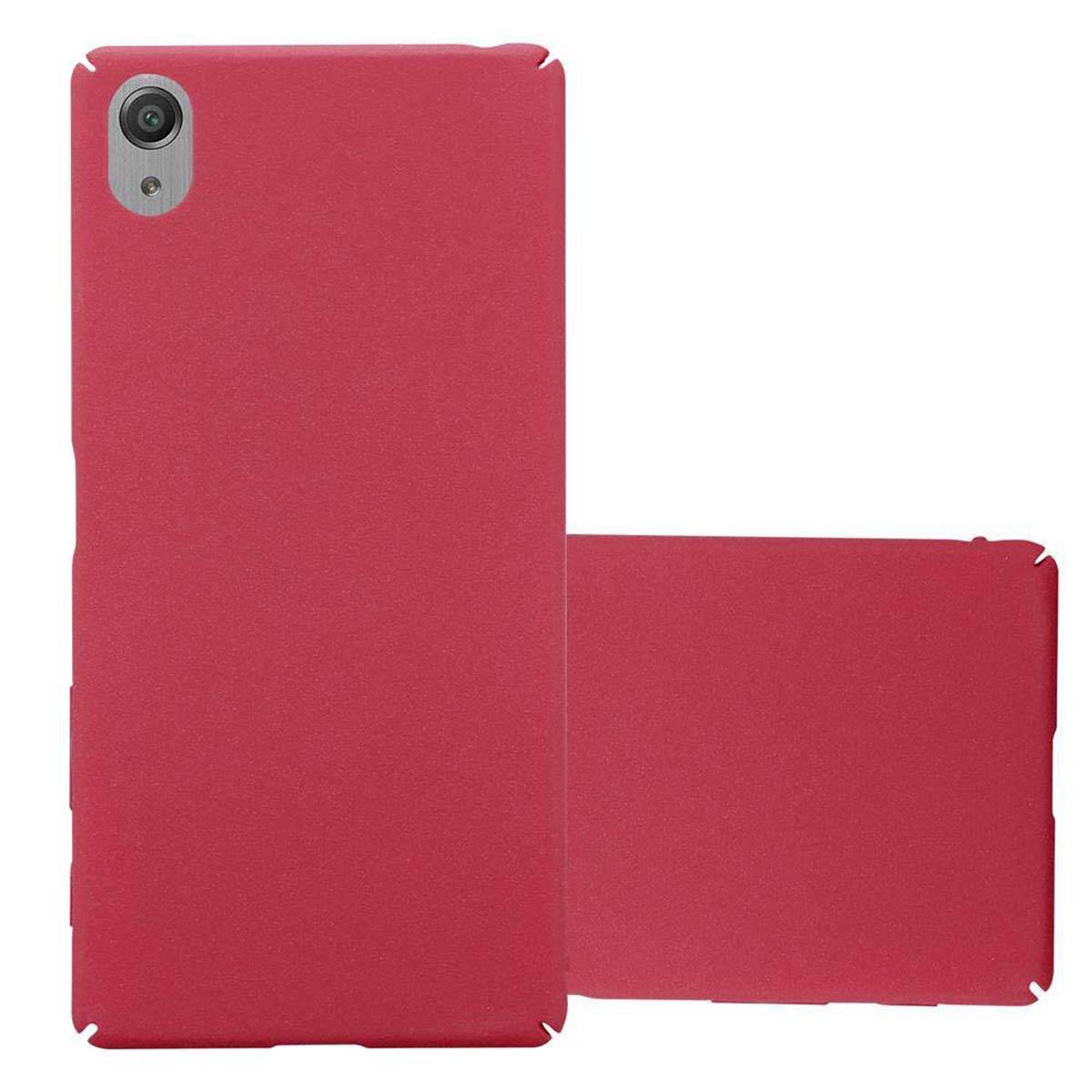 Cadorabo Schutzhülle für Sony Xperia X Hülle in Rot Etui Hard Case Handyhülle Cover