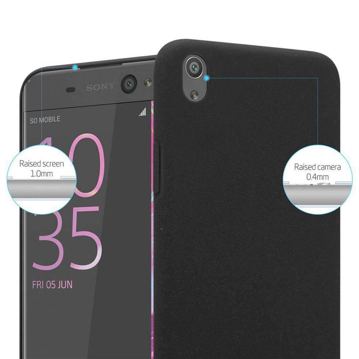 Cadorabo Schutzhülle für Sony Xperia XA Hülle in Schwarz Etui Hard Case Handyhülle Cover