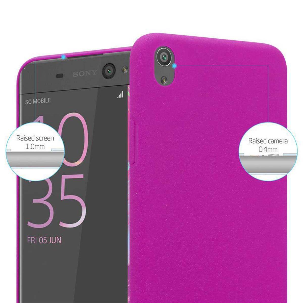 Cadorabo Schutzhülle für Sony Xperia XA Hülle in Pink Etui Hard Case Handyhülle Cover