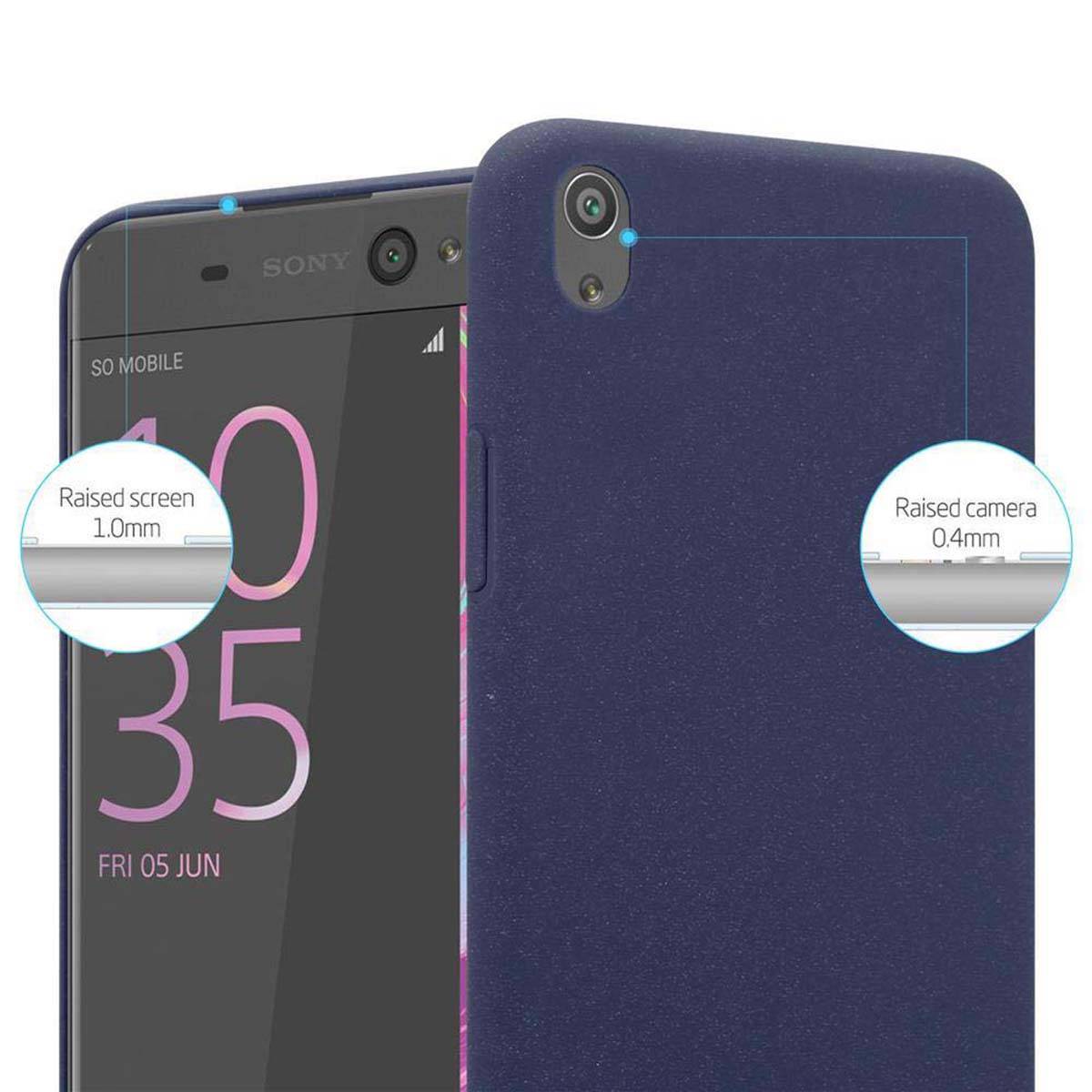 Cadorabo Schutzhülle für Sony Xperia XA Hülle in Blau Etui Hard Case Handyhülle Cover