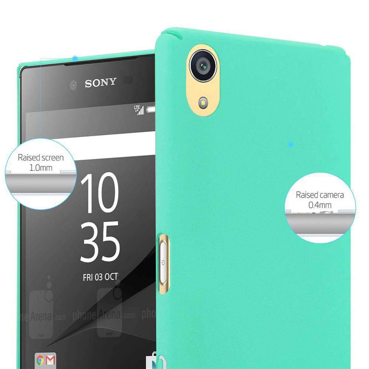 Cadorabo Schutzhülle für Sony Xperia Z5 PREMIUM Hülle in Grün Etui Hard Case Handyhülle Cover