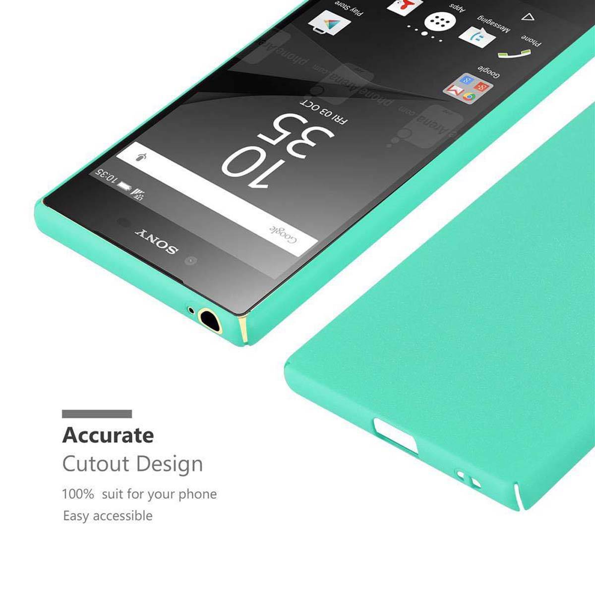 Cadorabo Schutzhülle für Sony Xperia Z5 PREMIUM Hülle in Grün Etui Hard Case Handyhülle Cover